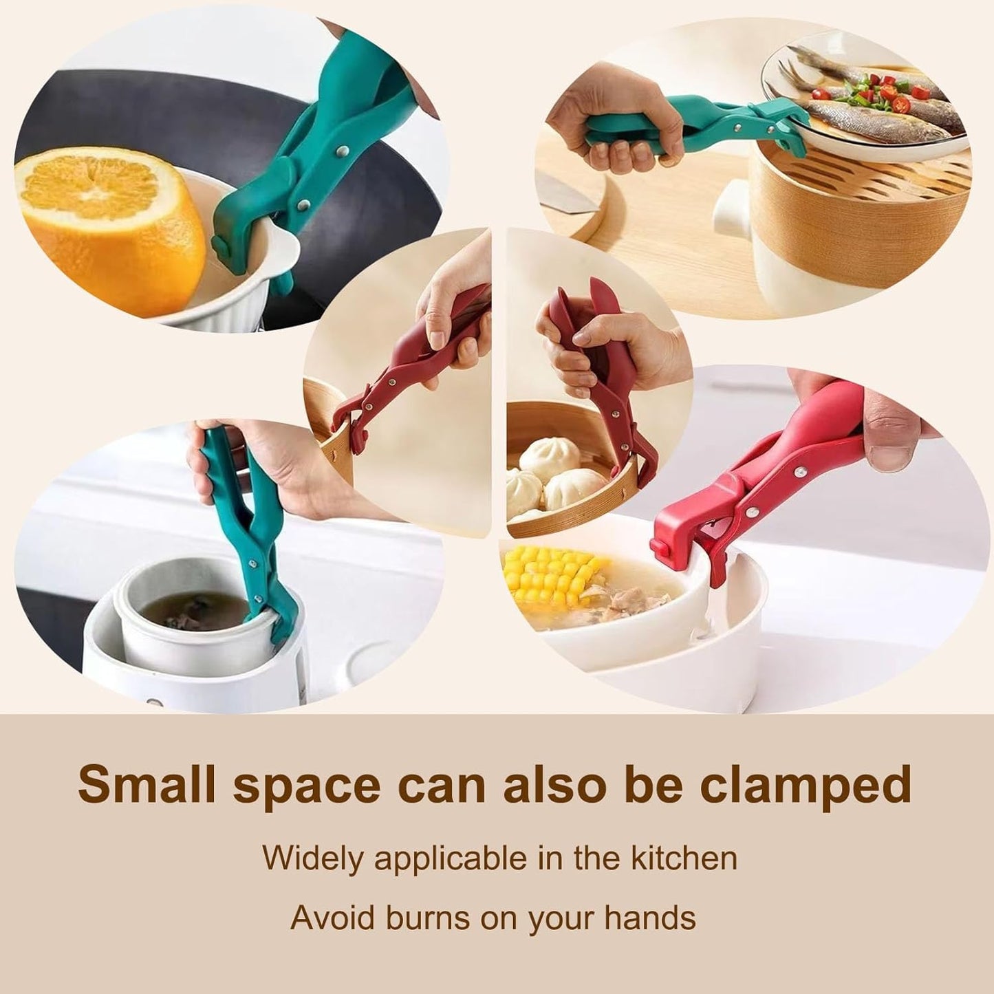 HeatGuard™ Anti-Scald Plate Gripper – Multi-Function Silicone Clips for Safe Handling